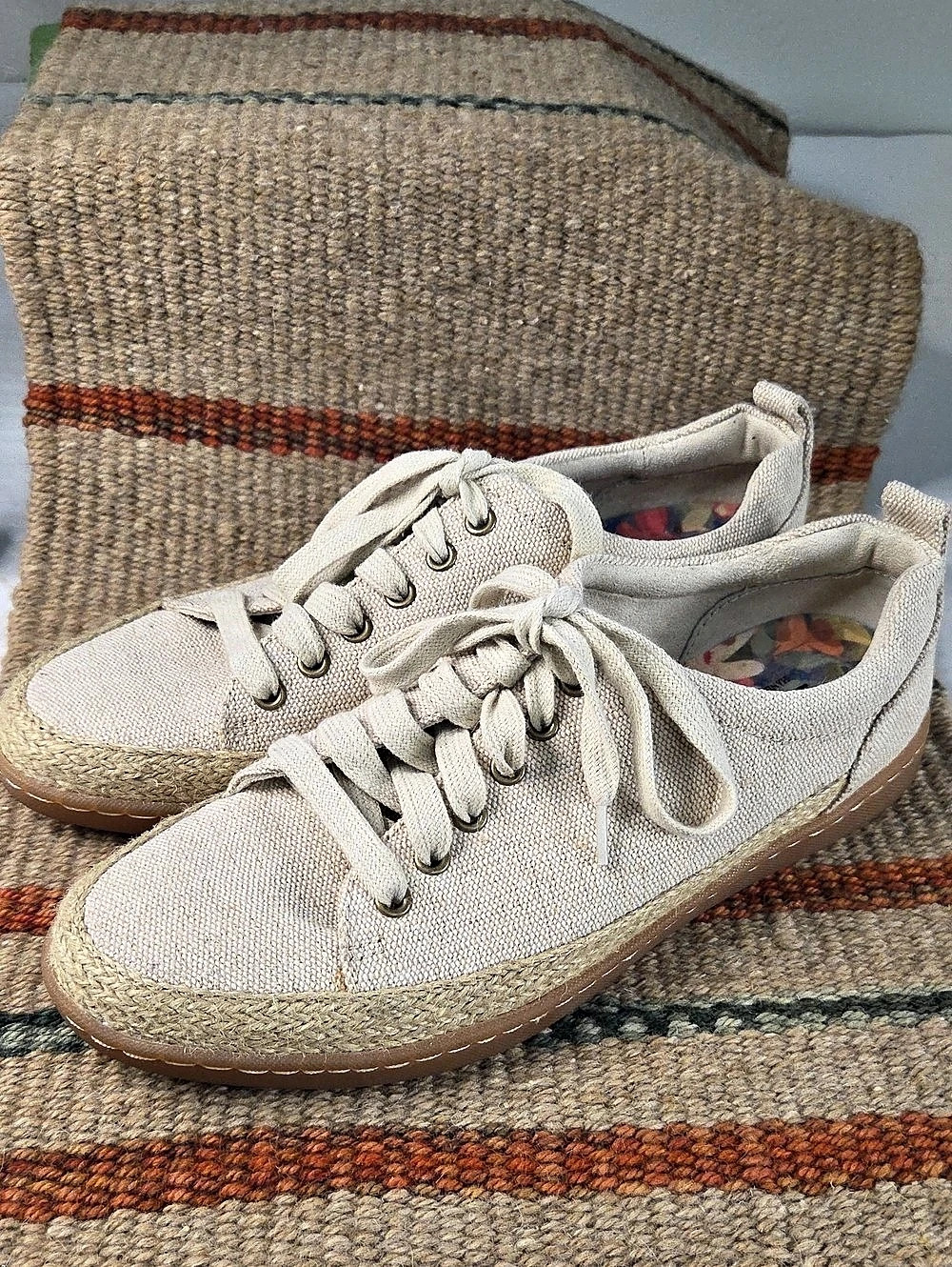 Børn Canvas Espadrille Sneakers in Cream US 7M